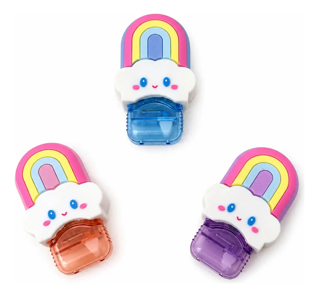 Correctores Weibo 3 Piezas Diseño Nube Arcoíris Kawaii