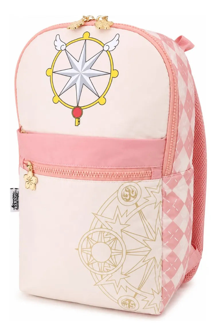 Mochila Escolar American Bags Sakura Card Captor Rosa Salmón