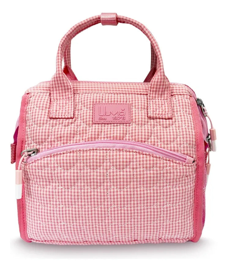 Set Escolar Lluvia Rosa con Diseño de Vichy