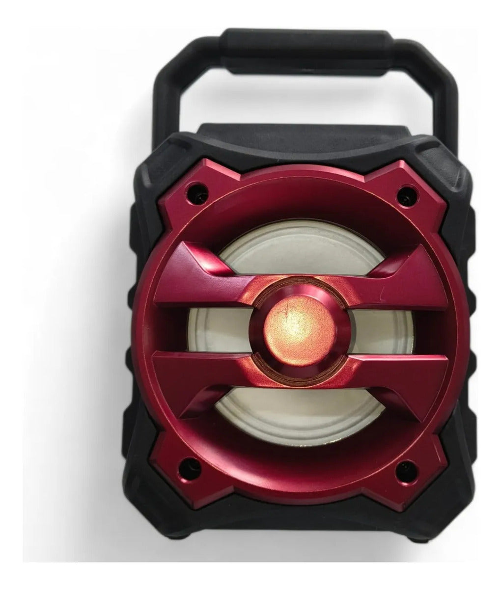 Bocina Bluetooth Compacta Con Asa Radio Fm Recargable