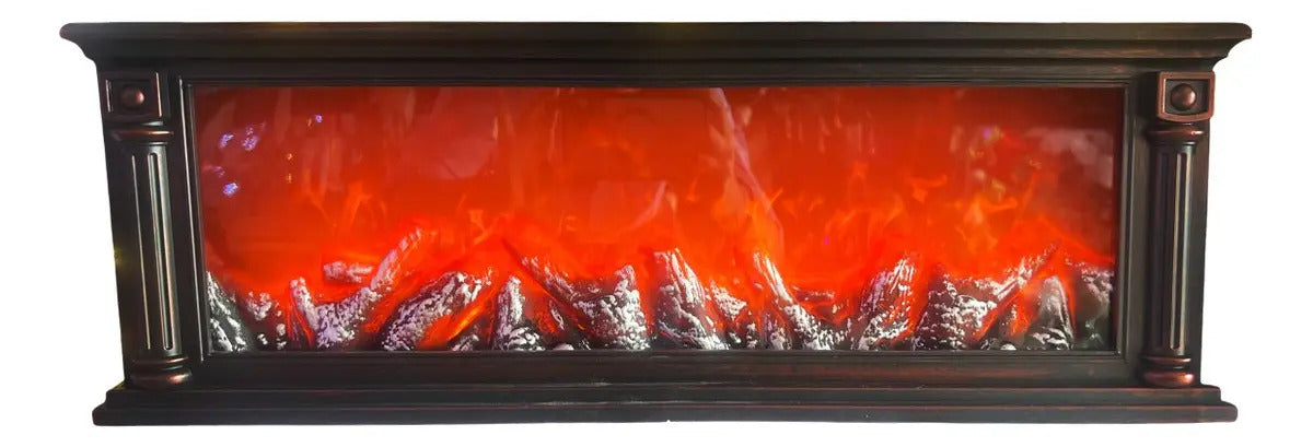 Adorno Navideño Tipo Chimenea Con Luz Cálida Usb 63 Cm