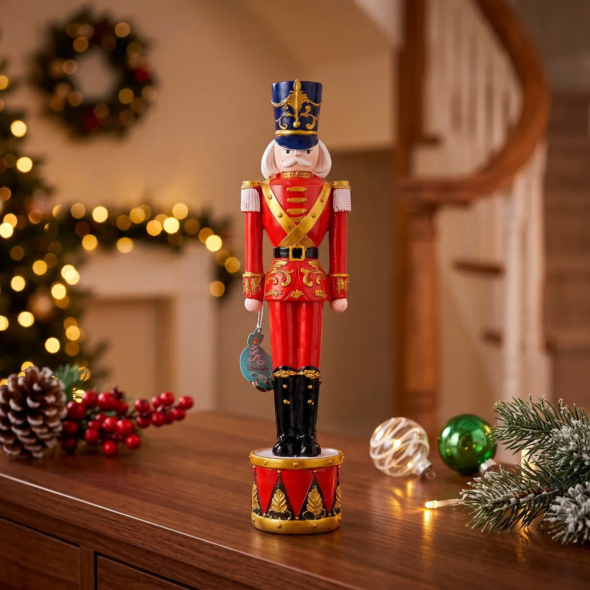Soldado Cascanueces Rojo Decoración Navideña 41 cm