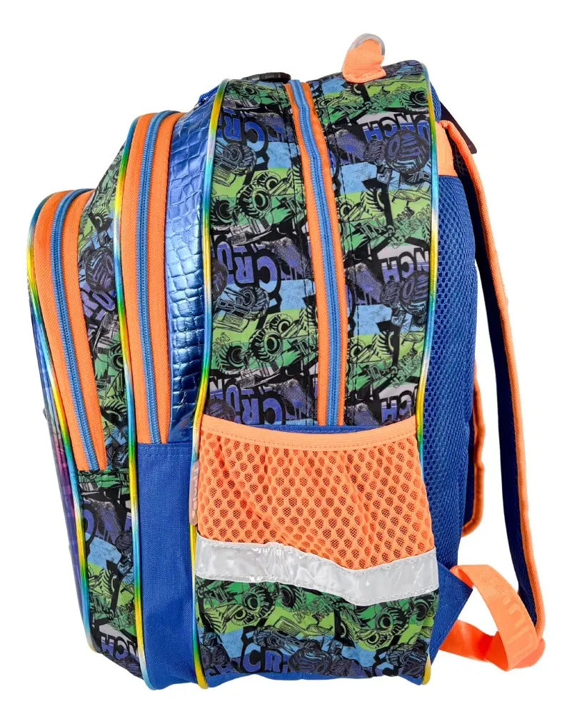 Mochila Marca Lluvia Monster Truck Primaria