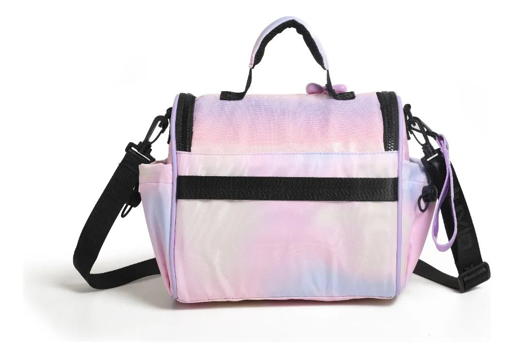 Set De Mochila Lluvia 3 Piezas Con Lonchera Y Lapicera Lila
