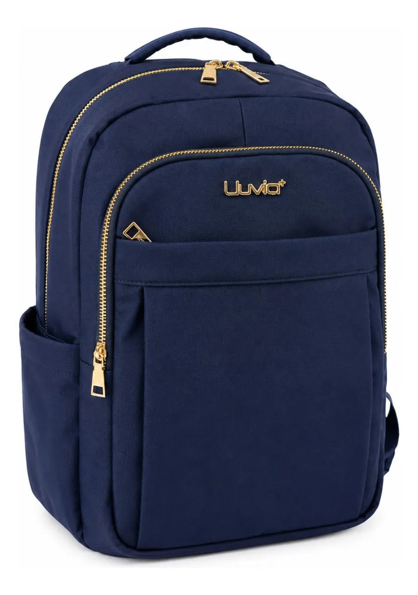 Mochila Juvenil Ejecutiva Lluvia Azul Satinado Elegante