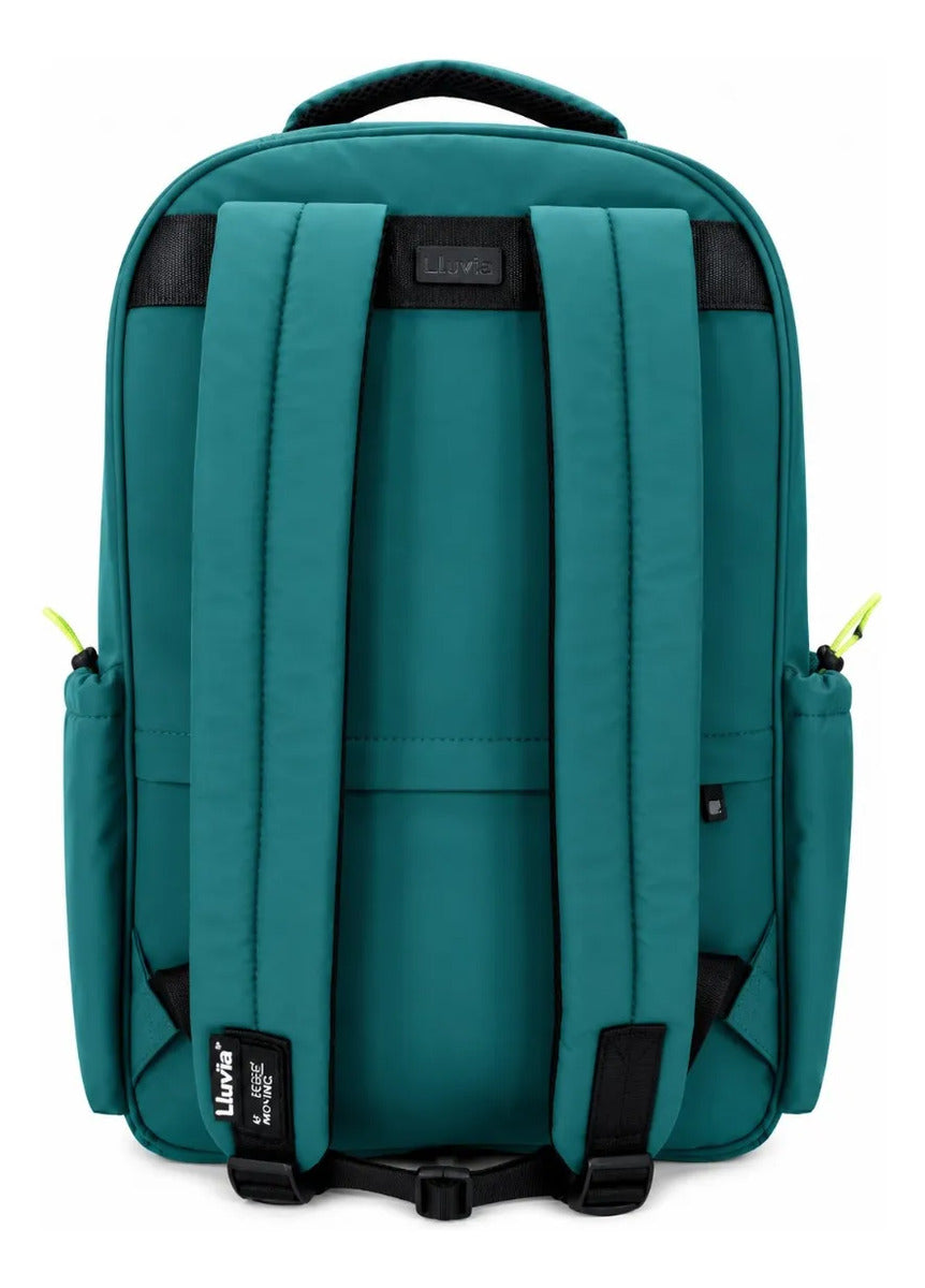 Set Escolar Tres Piezas Lluvia Verde Esmeralda Con Naranja