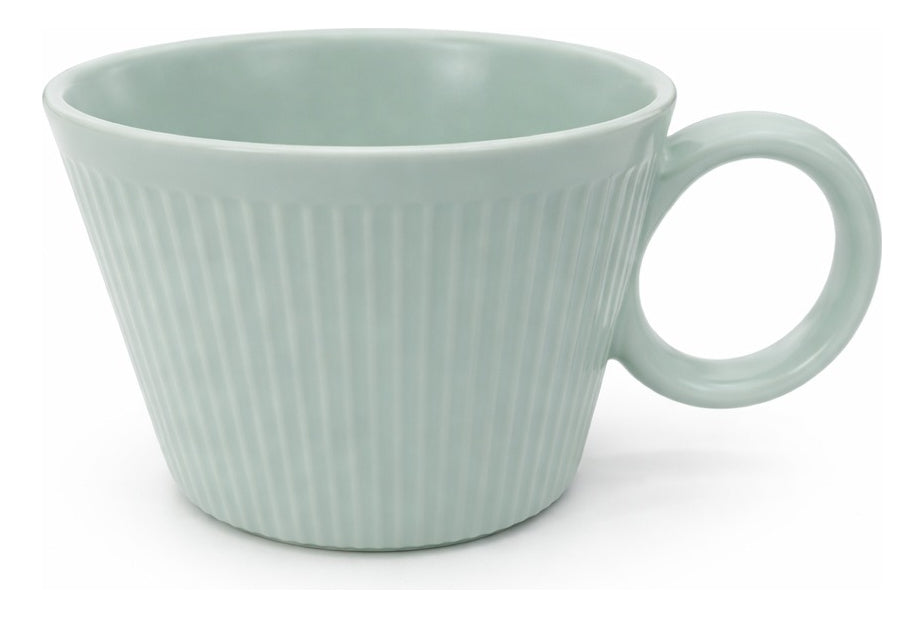 Taza Good Time En Tonos Pastel Rosa Menta Y Crema 350 Ml
