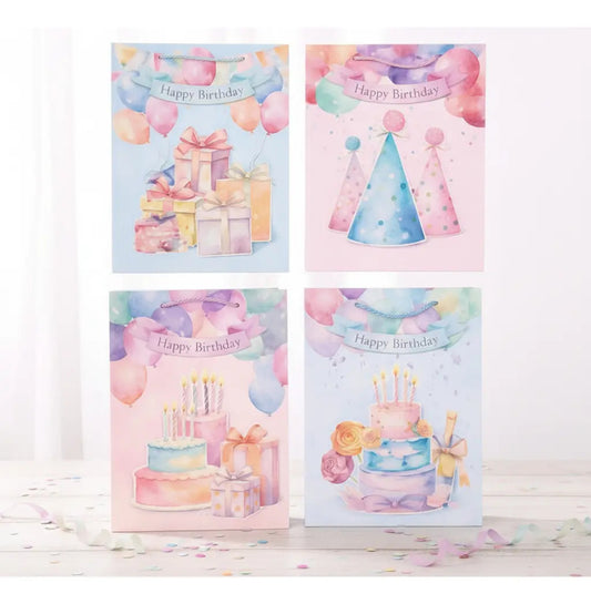 Bolsas De Regalo Una Docena Feliz Cumpleaños Con Relieve 3d