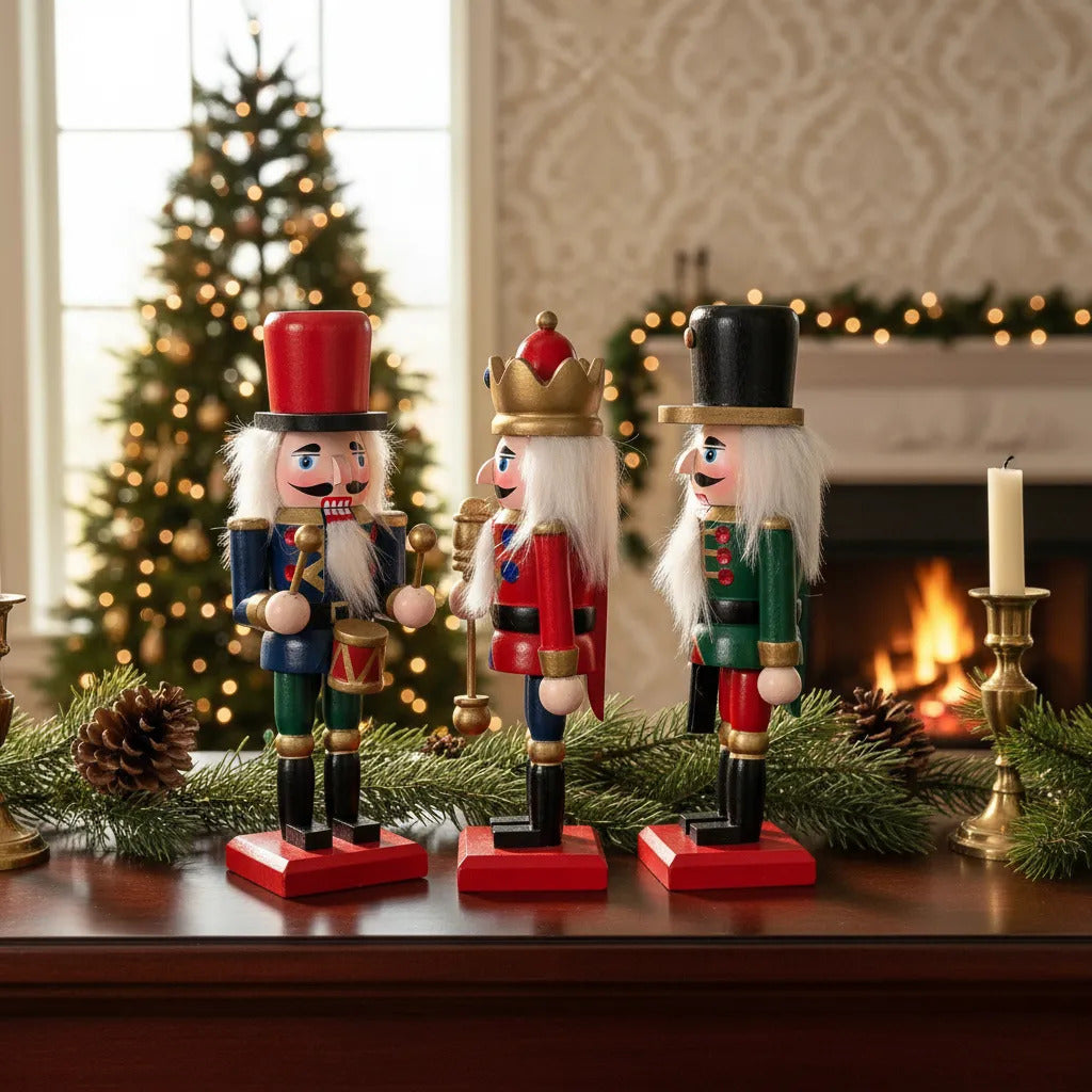 Cascanueces Guardianes De La Navidad Soldados 6 Piezas 8x2x3