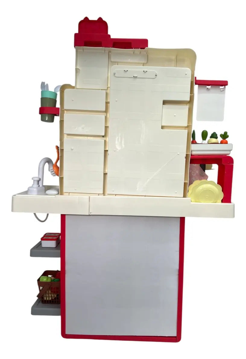 Cocina Infantil Marca Candy Toys Rosa Con 101 Piezas