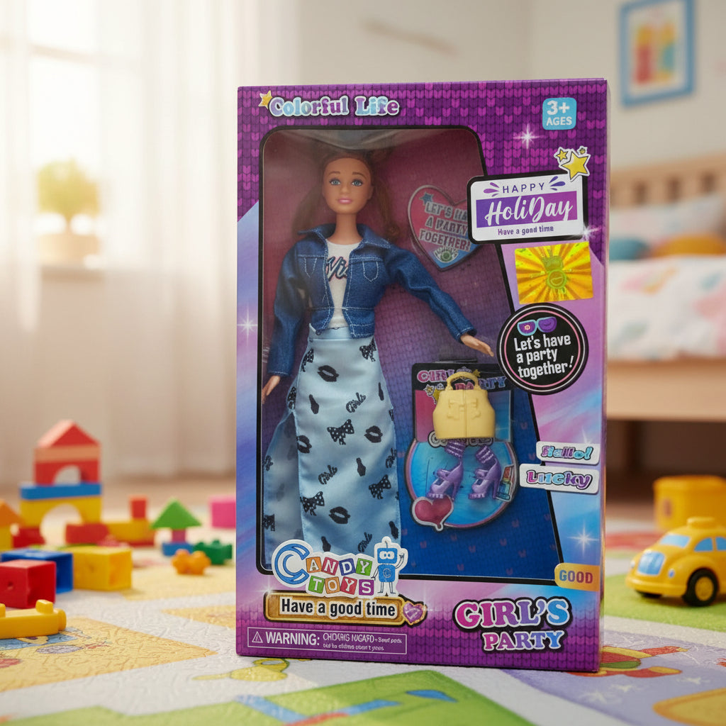 Muñeca Candy Toys Colorful Life Incluye 4 Accesorios