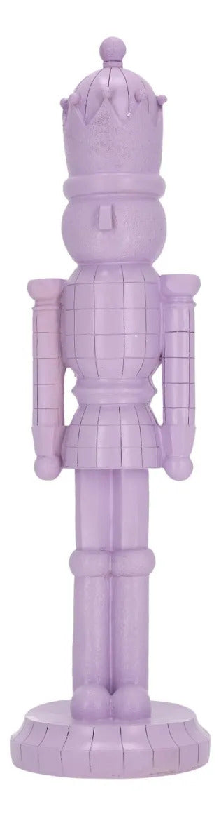 Soldado Navideño Lluvia Lila con Base Circular 40 cm