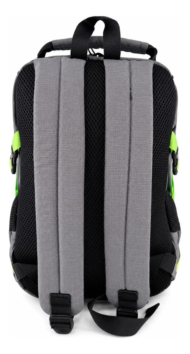 Mochila Juvenil Compacta Lluvia Gris Para Uso Diario