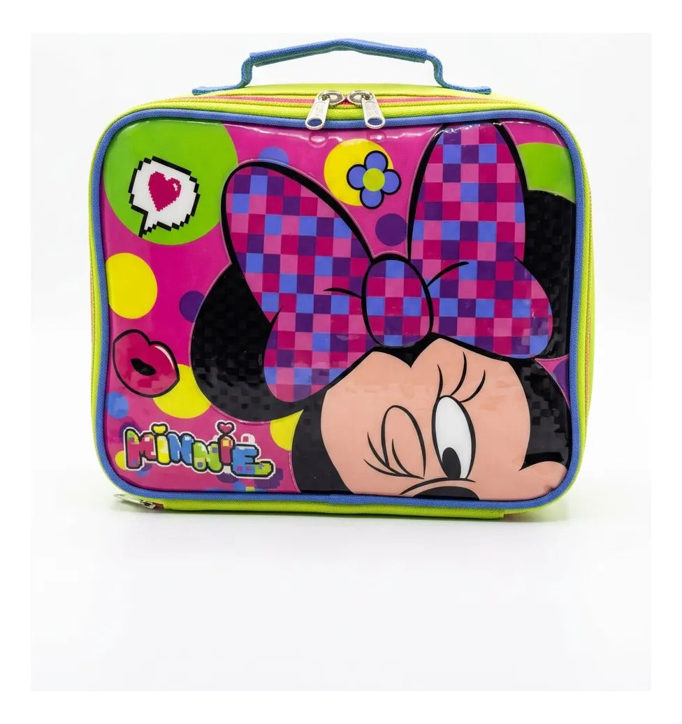 Lonchera Térmica Infantil Ruz Minnie Mouse Amarillo Neón
