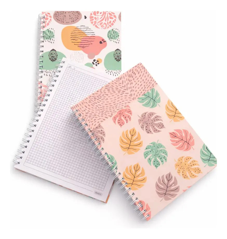 Libretas 3 Piezas Diseño Botánico Cuadro Chico Surimax