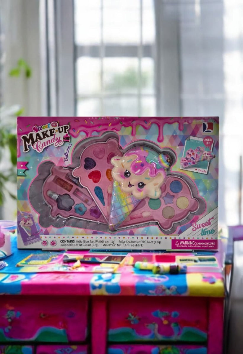 Set De Maquillaje En Estuche Helado 8 Piezas Candy Toys