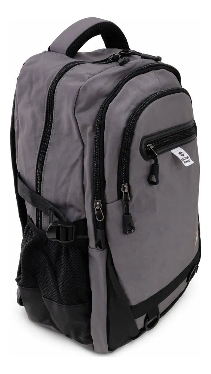 Mochila Lluvia Gris Premium Gran Capacidad Antirrobo