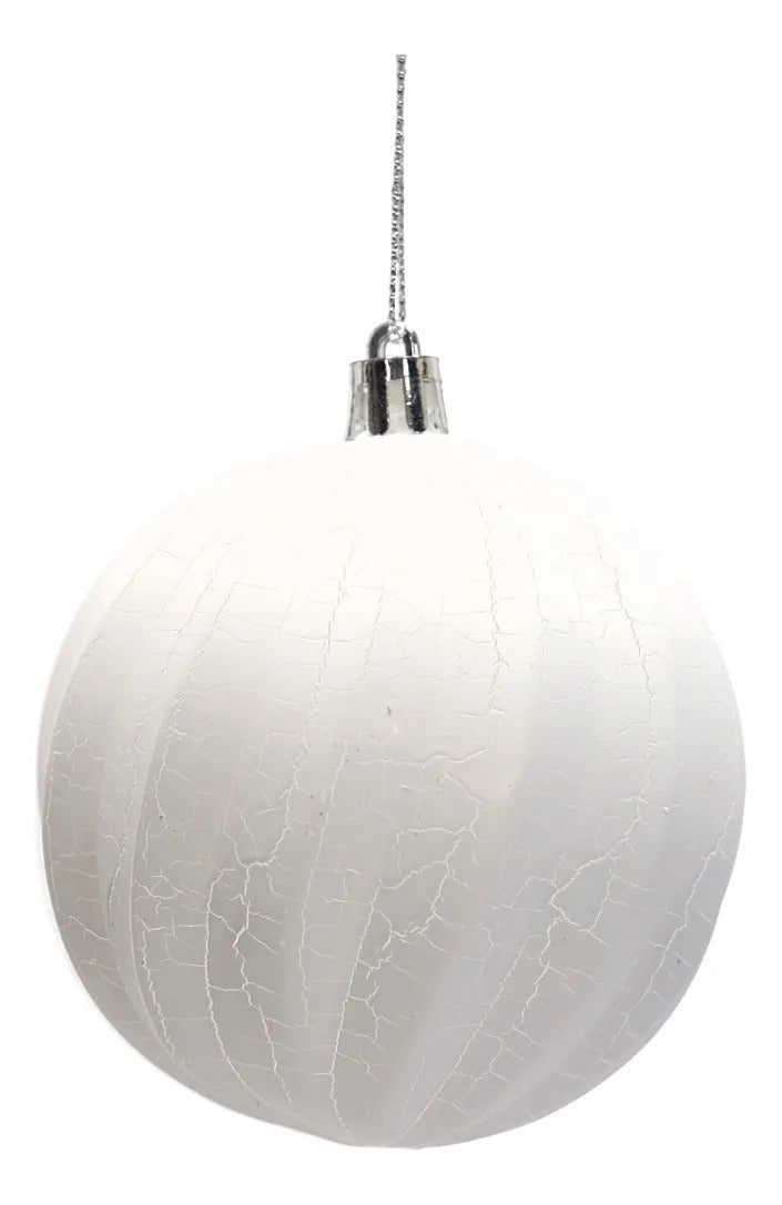 Set Esferas Navideñas Lluvia Pastel Craqueladas 8 Cm 30 Pz