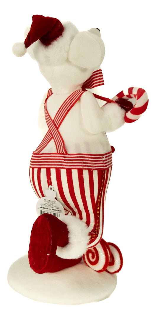 Muñeco Navideño Ratón Dulcero Con Caramelo 46x19x19