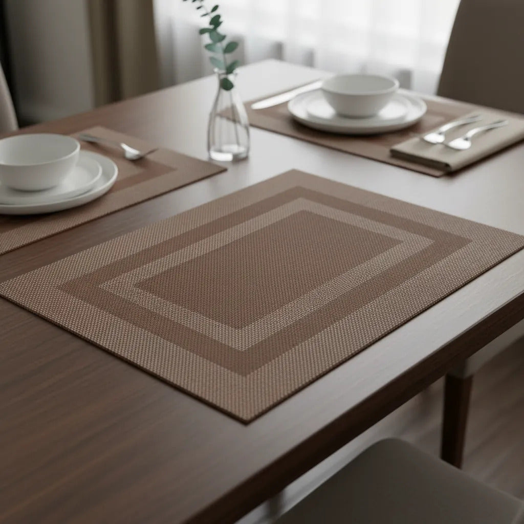 Manteles Individuales Decorativos 6 Piezas Efecto Satinado