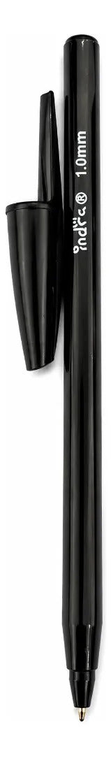 Plumas Indra Escolar Tinta Negra Punta 1.0 Mm Caja 50 Piezas