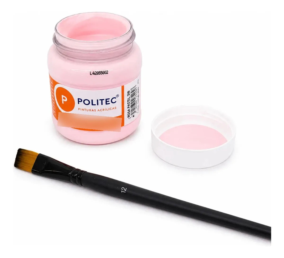 Pintura Acrilica Rosa Suave Politec 250 Ml Acabado Duradero