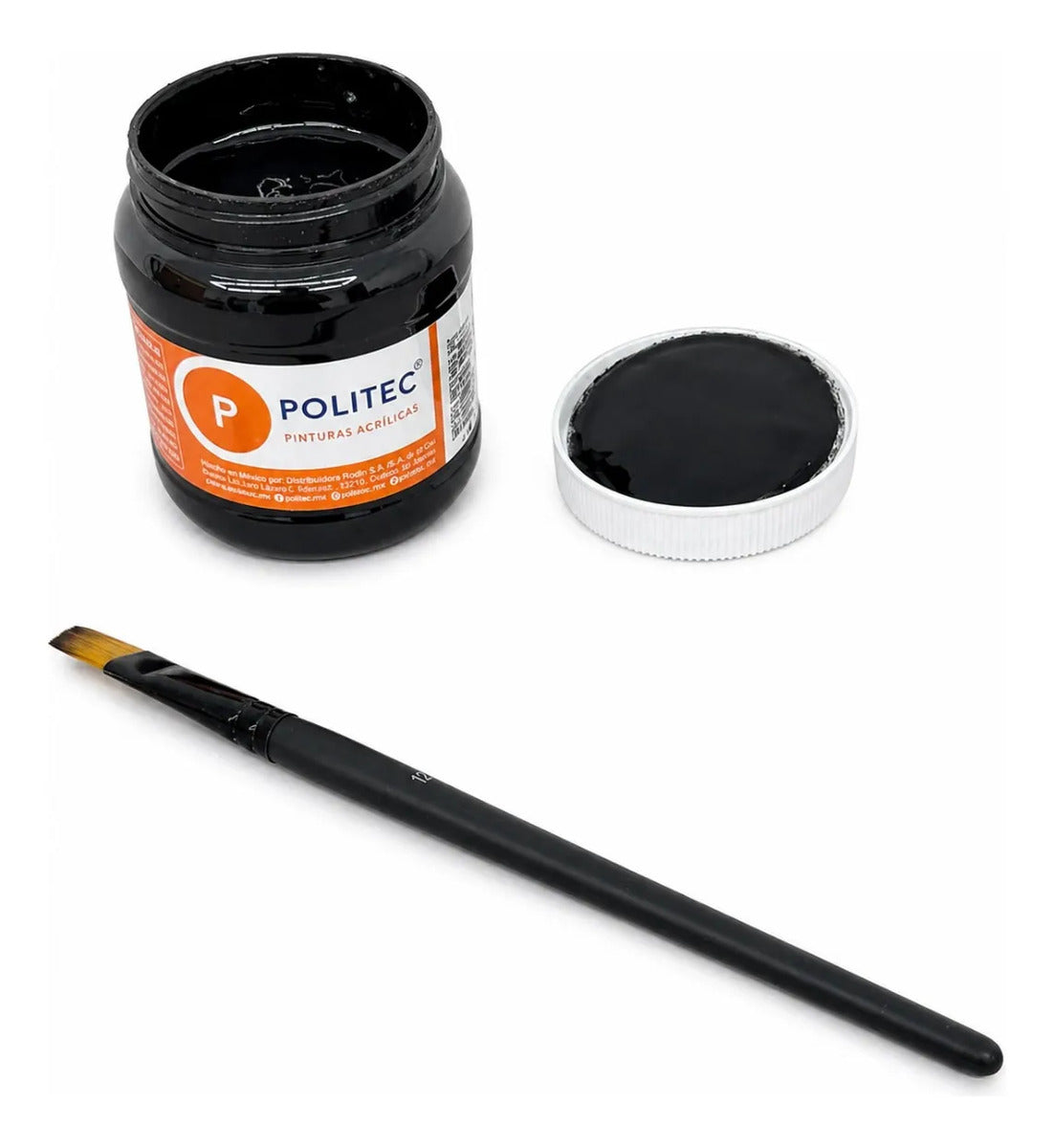 Pintura Politec Negro 250 Ml Acabado Uniforme Y Duradero