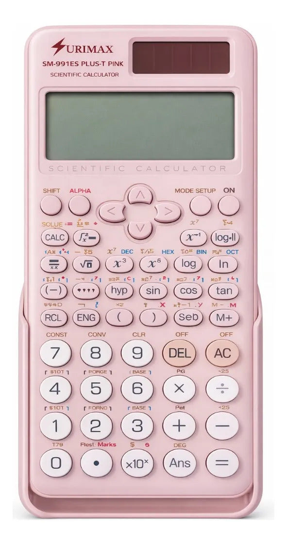 Calculadora Científica Surimax Rosa Solar 417 Funciones