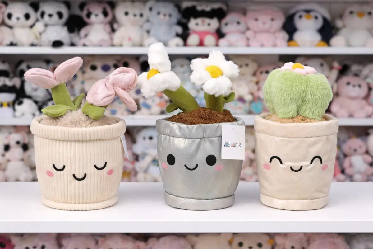 Peluche De Planta Lirio Margarita Y Cactus 28x15x15 Cm Candy