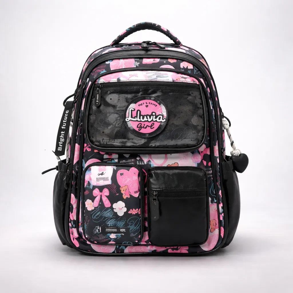 Mochila Lluvia Girl Con Diseño Kawaii Bolsita Transparent