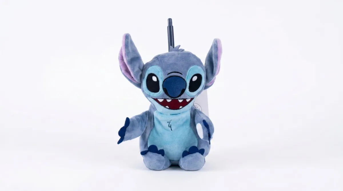 Lapicera Afelpada Stitch Con Velcro En Manos Y Pies