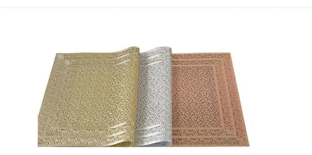Mantel Individual Craquelado Para Mesa 6 Piezas 3 Colores
