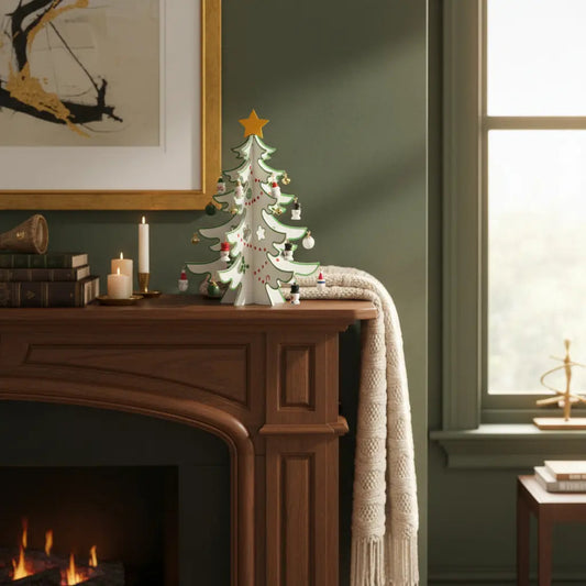 Árbol Artesanal De Madera Para Navidad Marca Lluvia