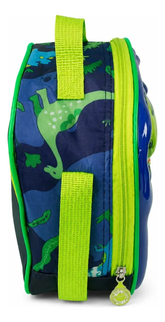 Set Tres Piezas Escolar Dinosaurio Mochila Lonchera Lapicera