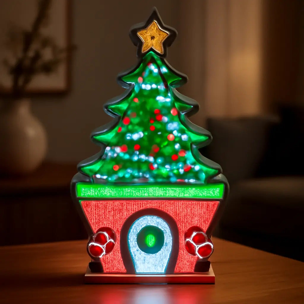 Árbol Navideño Luz Infinita 65x45x2 249 Luces Marca Lluvia