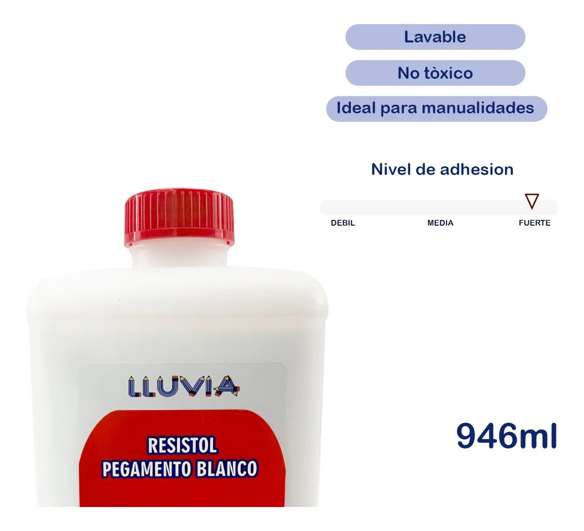 Pegamento Blanco Lluvia 946 Ml Escolar Manualidades