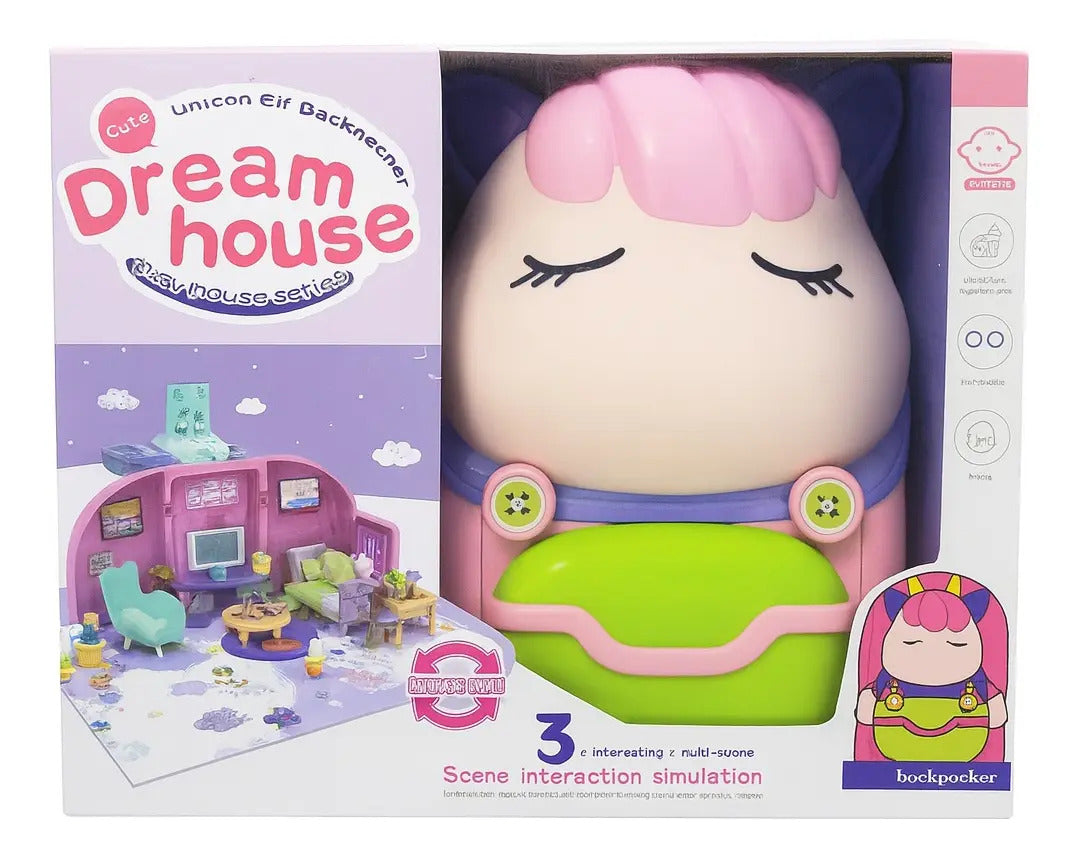 Mochila Casa De Unicornios Candy Toys Con Sonido 40 Piezas