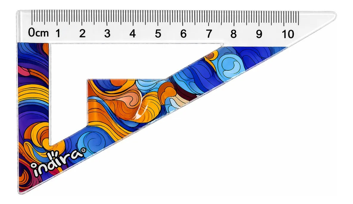Juego De Geometría Indra Abstract 15 Cm 4 Piezas Con Estuche