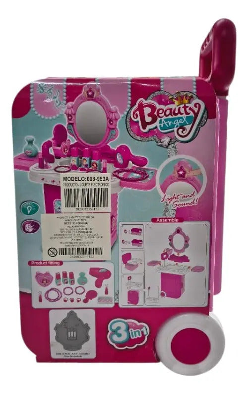 Tocador Infantil Beauty Angel Con Accesorios 17 Piezas
