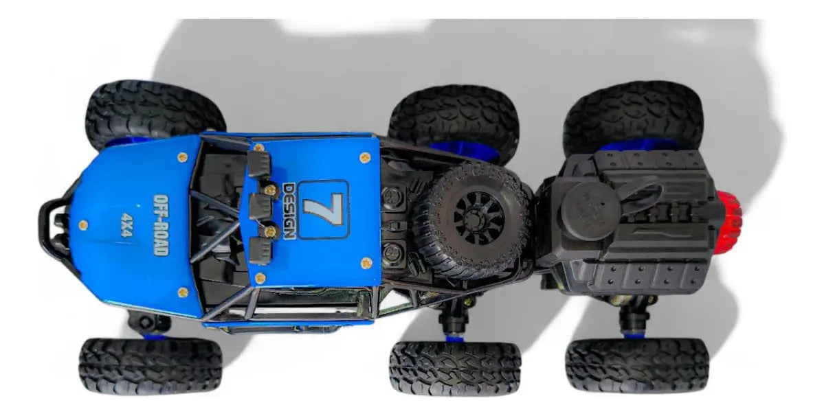 Vehículo Rc 6 Ruedas Candy Toys Con Efecto Humo 1.18