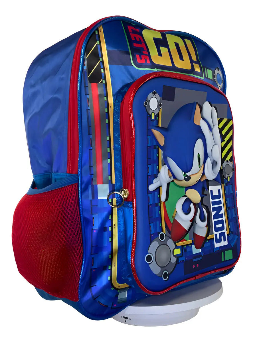 Kit Mochila Primaria Sonic Ruz Azul