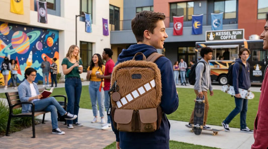 Mochila Escolar Yadatex Café Chewbacca Star Wars Con Llavero