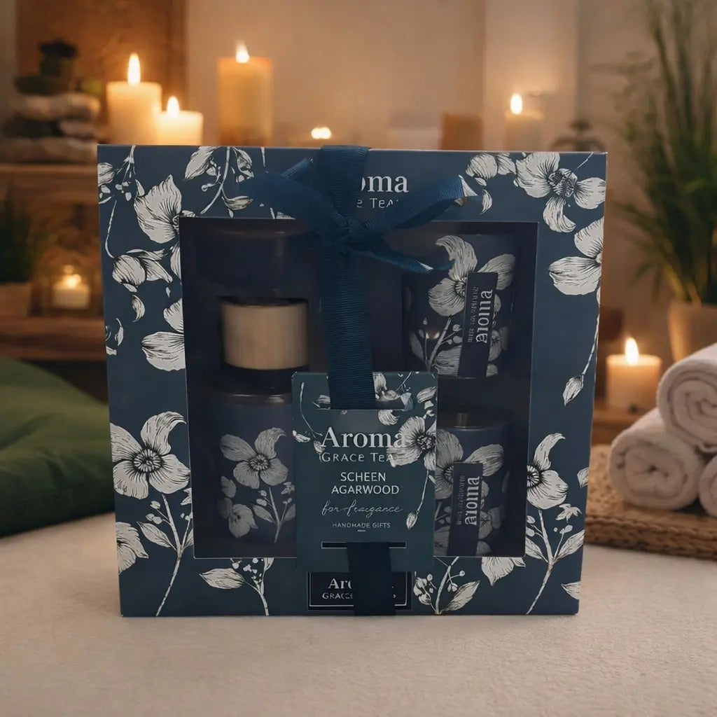 Set Aromaterapia Aroma Garden Party 4 Aromas Con Velas