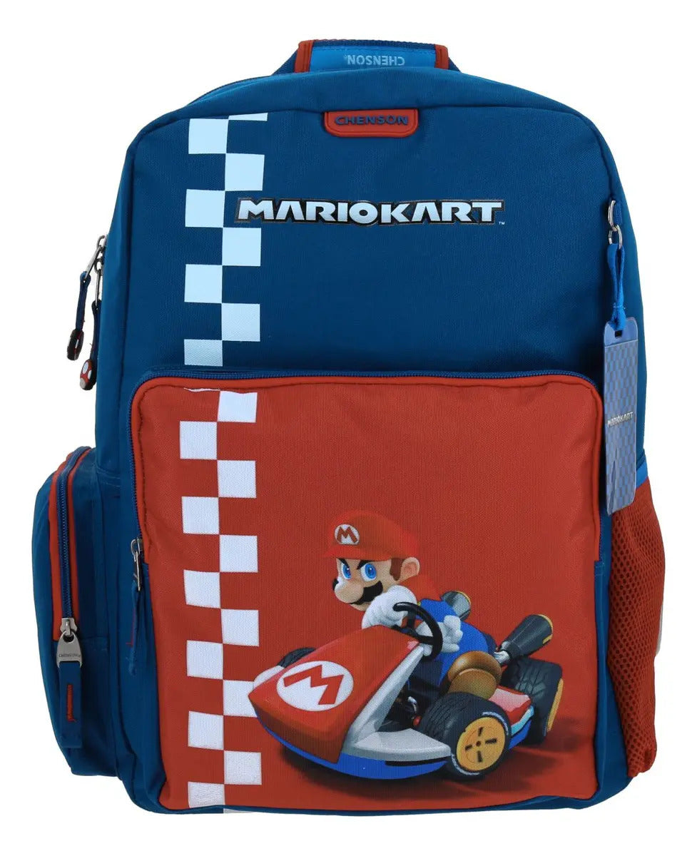 Mochila Grande Chenson Mario Bros Brife Mb70210-9 Azul Liso