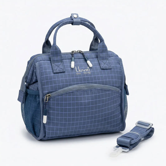 Lonchera Lluvia Azul Diseño Grid Moderna Y Práctica