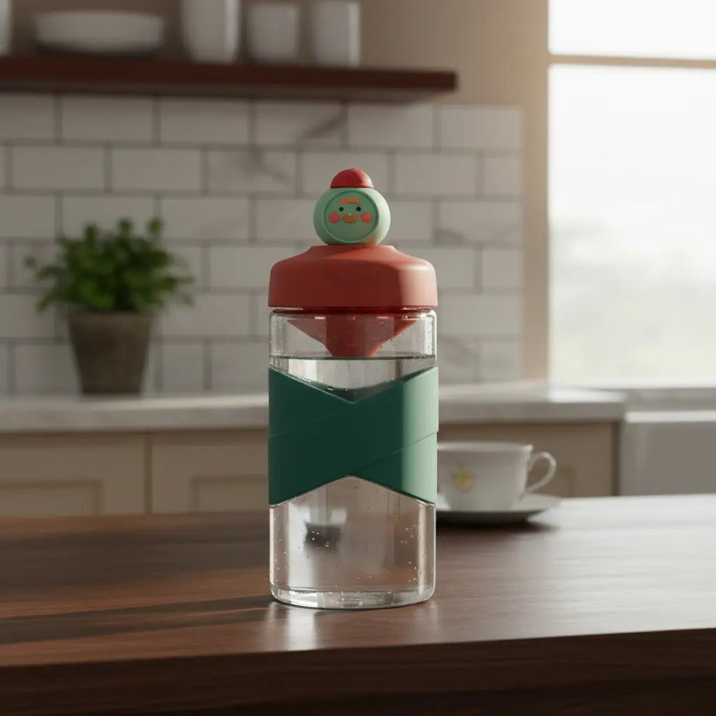 Botella Niños 500ml Acrílica Con Filtro Para Té Y Jugos