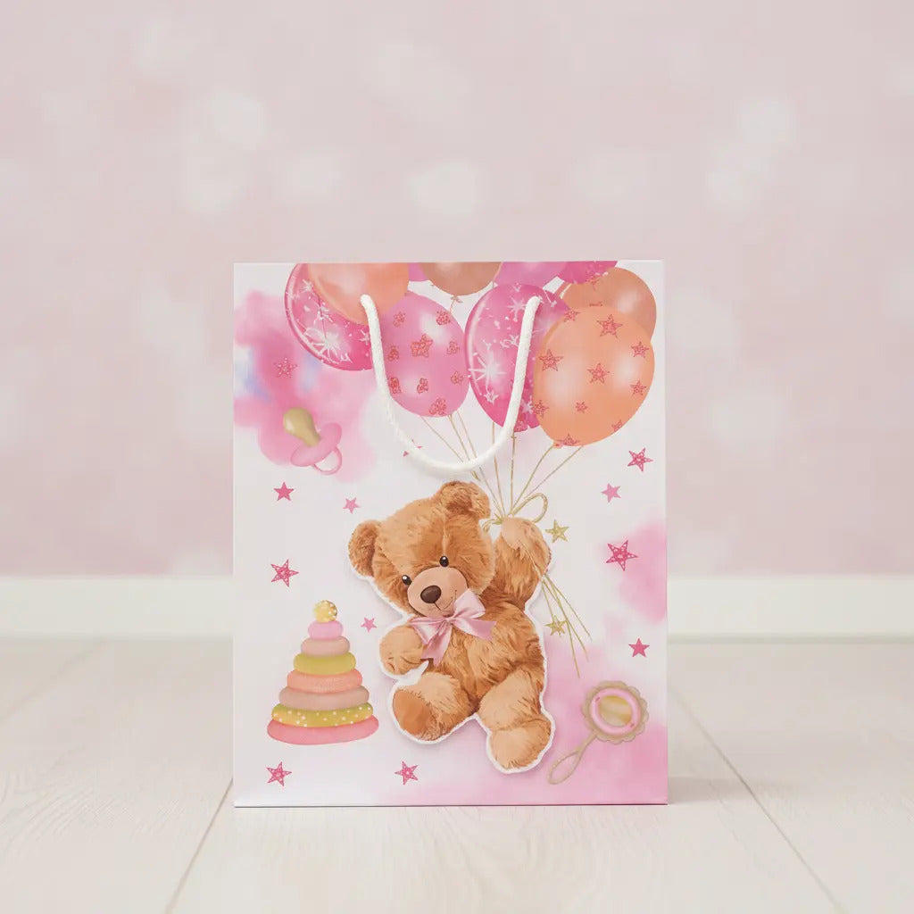 Bolsas De Regalo Una Docena Ositos Y Globos Marca Surimax