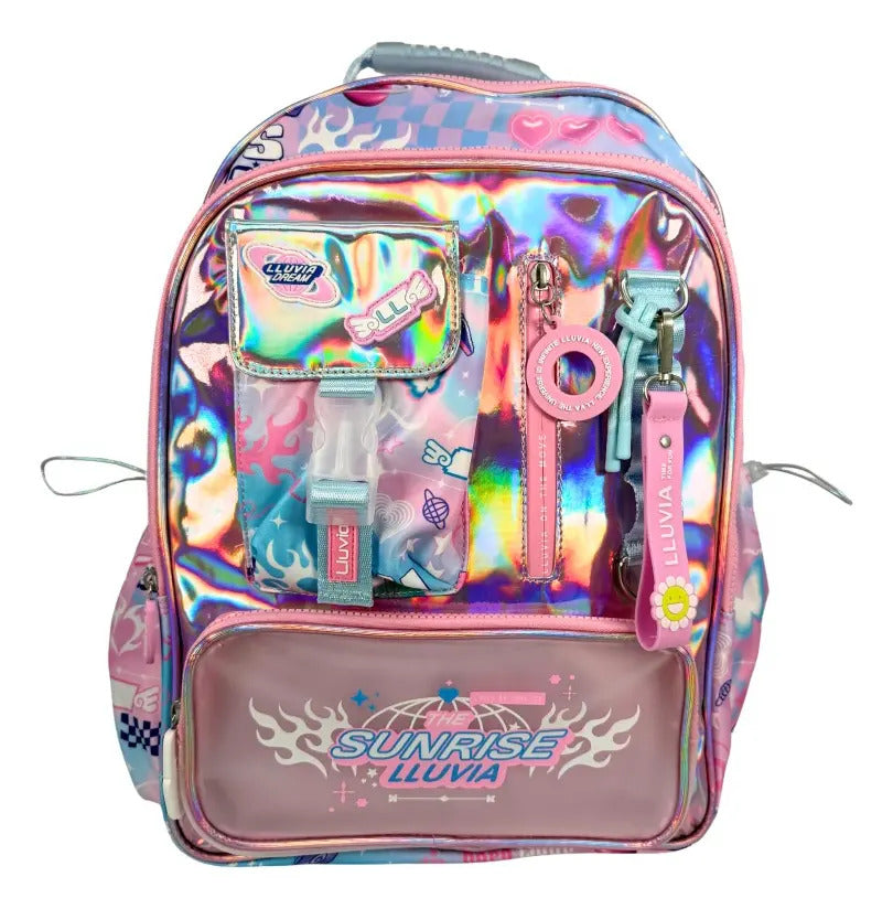 Mochila Primaria Marca Lluvia Efecto Espejo
