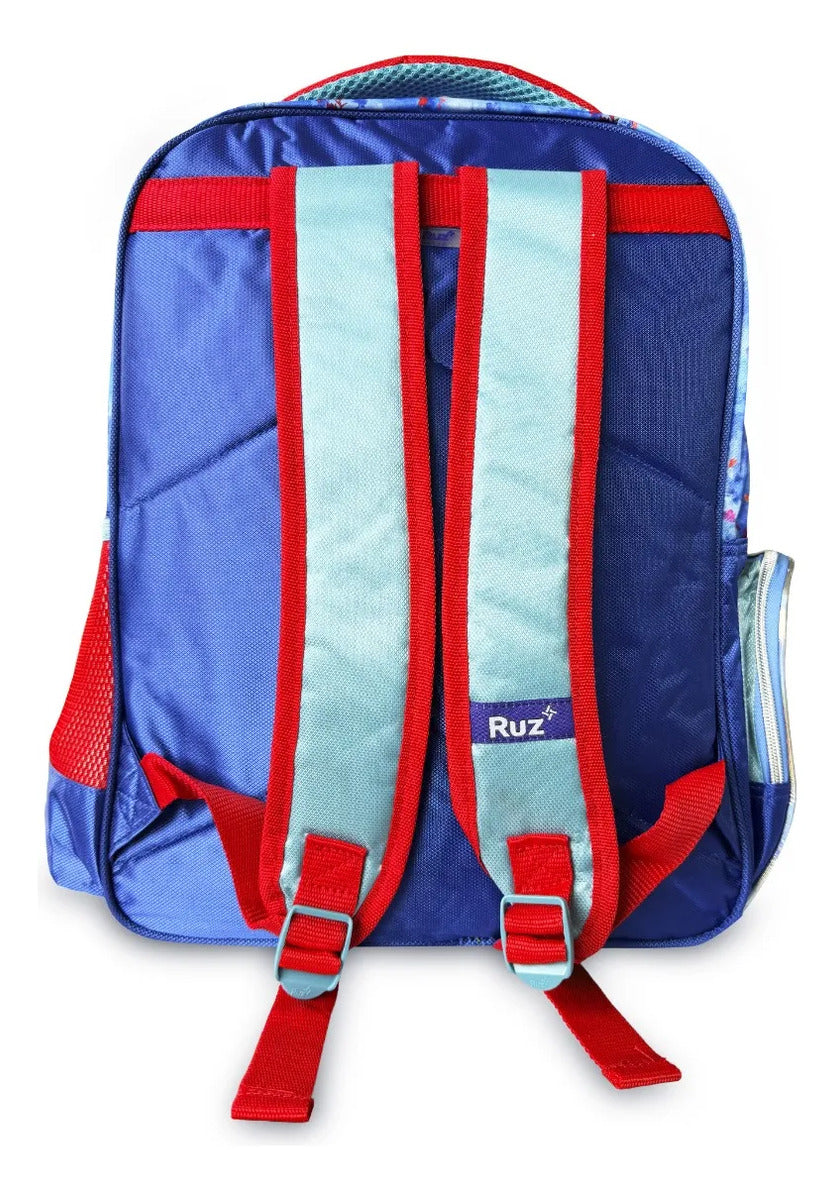 Mochila Escolar Ruz Azul Frozen Elsa Diseño 3D Metálico