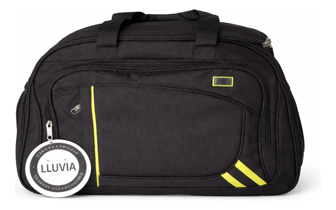 Maleta Deportiva Lluvia Negra Para Viaje Bolsa Amplia